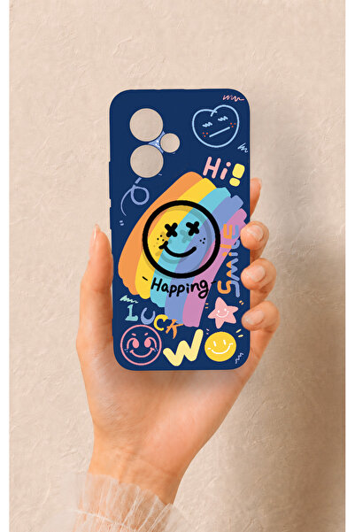 Vip Case Honor 400 Uyumlu Happing Smile Desenli Silikon Kılıf
