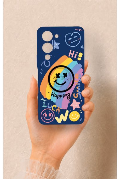 Vip Case Vivo Y19 5g Compatible Happing Smile Patterned Silicone Case