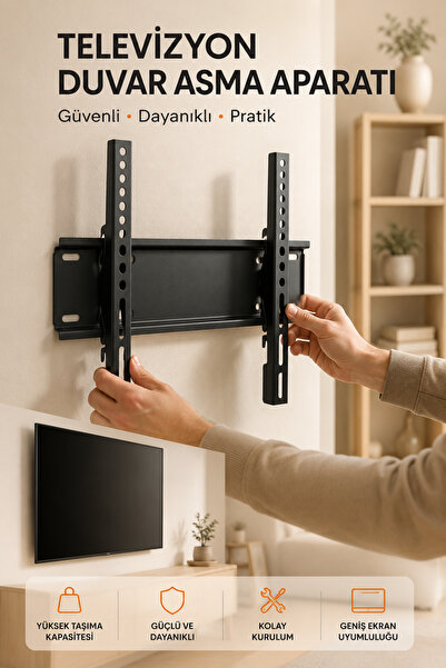 ASTRALTECH Yüksek Taşıma Kapasiteliniversal TV Duvar Askı Aparatı 32-42 İnç G...