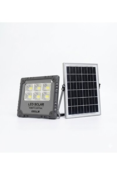 Jiayi Proiector LED Solar, Putere 600W, Autonomie 12h, Kit Complet cu Panou F...