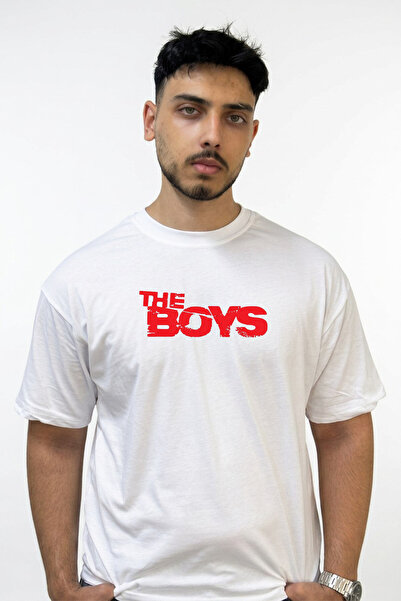 Anetos The Boys_1 Design Printed Oversize White T-Shirt