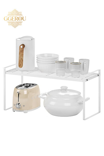 GGEROU Stackable Kitchen Storage Shelves Cabinet Shelf Organizers Cupboard St...