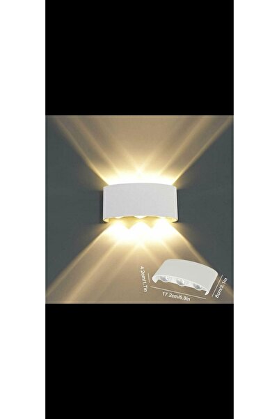 Empressco Şık 6W Dekoratif LED Duvar Aplikası, Beyaz Kasa, Gün Işığı Işıkland...