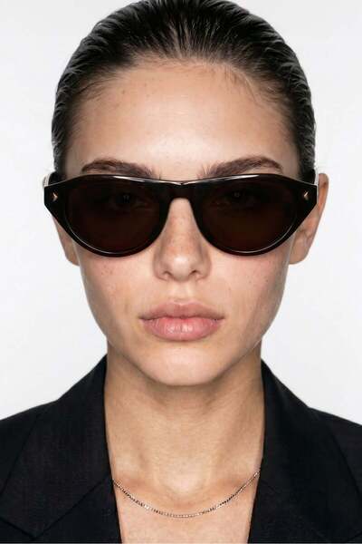 Bilge Karga Marbling Brown Brown Sunglasses