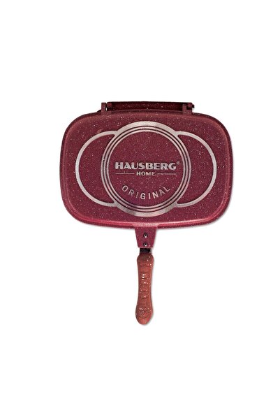 Cumpara-Istet Double Grill Pan, 36 cm, Marble Non-stick Interior, Brown