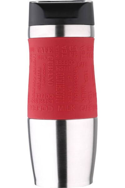 Bergner Γυάλινο Θερμός Ανοξείδωτο Ατσάλι 400ml Κόκκινο Κωδικός: SS400