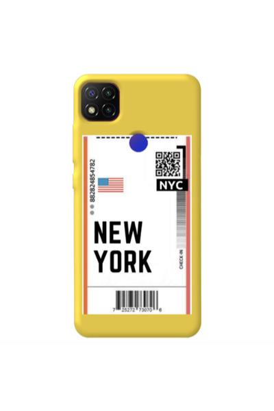 Other Xiaomi Redmi 9c New York NYC Yellow Colored Silicone TPU Θήκη