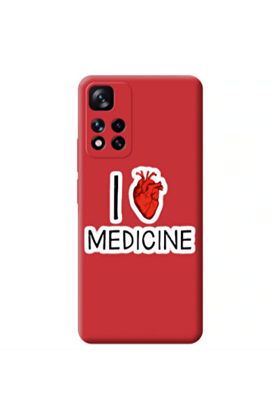Other Xiaomi Redmi Note 11 Pro 5G I Love Medicin Red Colored Silicone TPU Θήκη