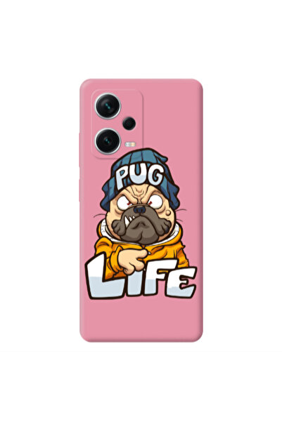 Other Xiaomi Poco X5 Pug Life 2 Pink Colored Silicone TPU Θήκη