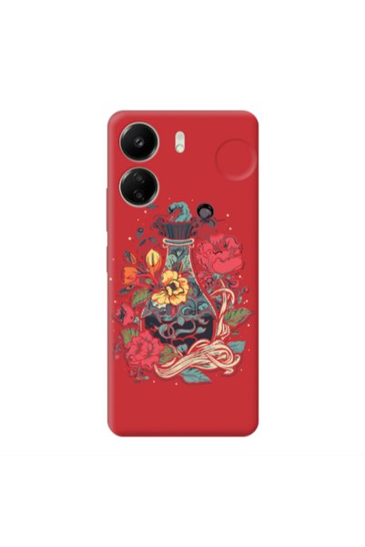 Other Xiaomi Redmi 13C Magic vase Red Colored Silicone TPU Θήκη