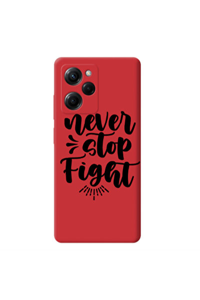 Other Xiaomi Poco X5 Pro Never stop fight Red Colored Silicone TPU Θήκη