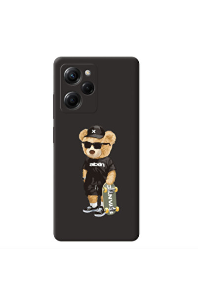 Other Xiaomi Poco X5 Pro Bear with glasses Black Colored Silicone TPU Θήκη