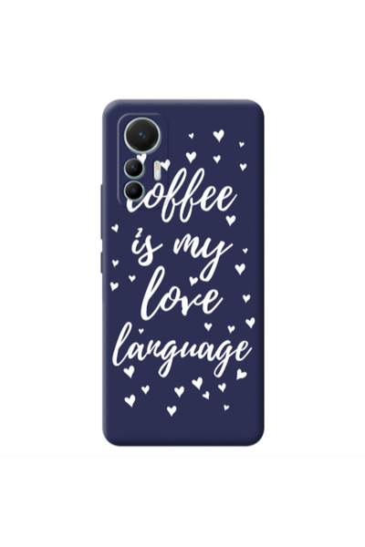 Other Xiaomi Mi 12 Lite Coffe is my love language Dark blue Colored Silicone ...