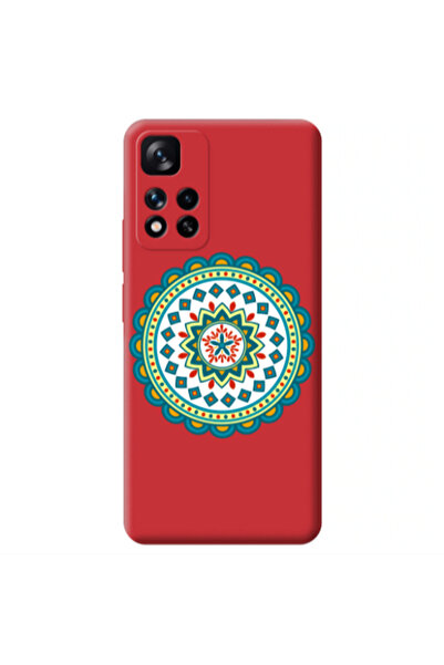 Other Xiaomi Redmi Note 11 Pro 5G Mandala D11 Red Colored Silicone TPU Θήκη