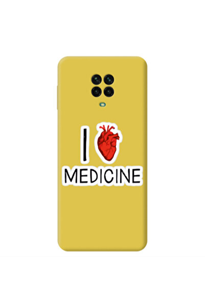 Other Xiaomi Redmi Note 9 Pro I Love Medicin Yellow Colored Silicone TPU Θήκη