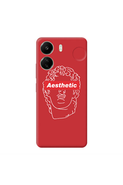 Other Xiaomi Redmi 13C Aesthetic Red Colored Silicone TPU Θήκη