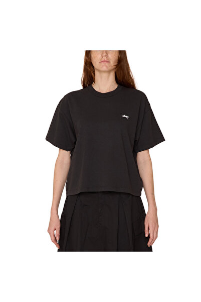 Obey Tricou de damă cu flori în acuarelă, mărimea S