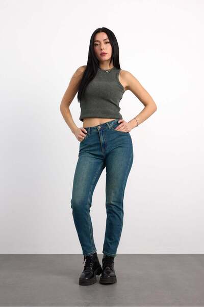 Vigoss Jeans 23030-73603 Women's Mom Fit High Rise Tapered Leg Denim Pants 23...