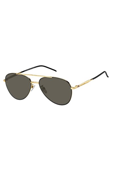 Tommy Hilfiger UV Protected Sunglasses Matte Black Gold Frame Grey Mirror Len...