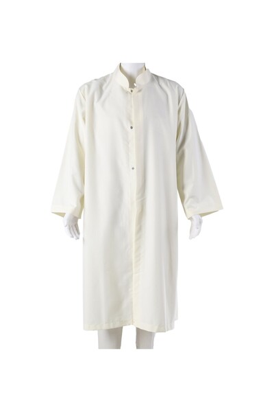 Yasir Plain Cübbe - İmam Cübbe - Prayer Garment - Cream Color - Size 1 - Men'...