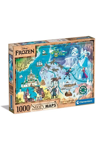 CLEMENTONI Παζλ 1000 τεμάχια Χάρτες Ιστοριών Frozen (1260-39666)