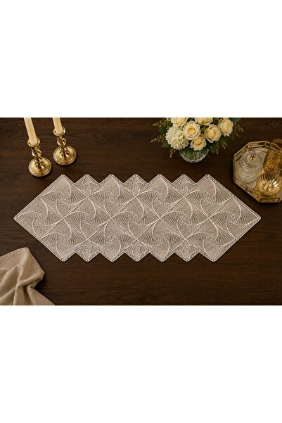 Lena Maison Zambak Krem Dantel Runner /Masa-Konsol Örtüsü 35x105 cm