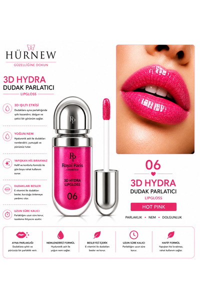 Genel Markalar HÜRNEW 3D HYDRA dudak parlatıcı lipglos 06