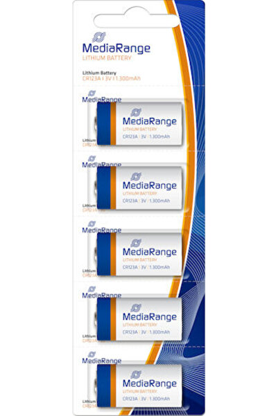 MediaRange Μπαταρίες Λιθίου CR123 3V Μίας Χρήσης Μεγάλης Διάρκειας 5 τεμάχια