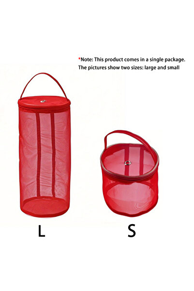 Choice9 S Red - 1pc 1 PC，Portable Yarn Storage Bag Hollow Mesh Knitting Wool ...