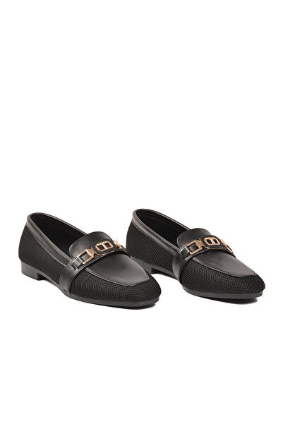 AYAKMOD حذاء باليرينا نسائي أسود من فلورين 304 Z