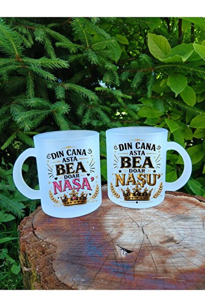 Arka9 Set 2 căni personalizate pentru Nașa și Nașu – 350ml