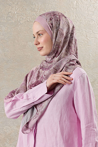 SilkTouch Powder Volcanic Elegance Patterned Shawl