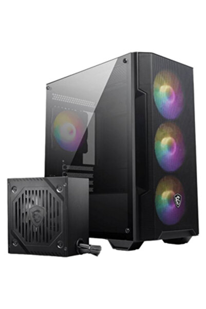 MSI MAG FORGE M100A D60, Micro ATX Tower, RGB, Sursa 600W, 80+, Negru