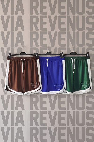 Vordevia Pachet de 3 pantaloni scurți sport unisex, retro, pentru antrenament...