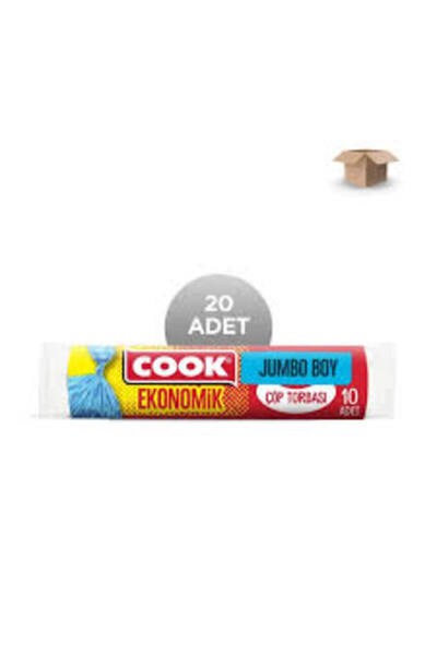 COOK Economical Jumbo Size Garbage Bag 80 X 110 cm 1 Box (20 Packs)