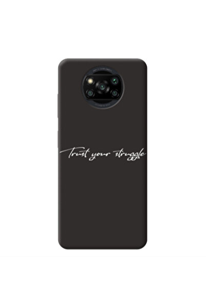 Other Xiaomi Poco X3 /X3 Pro Trust your struggle Black Colored Silicone TPU Θήκη