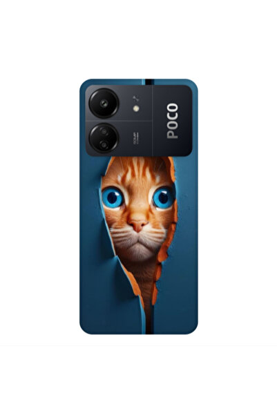 Other Xiaomi Poco C65 Cat Blue Eyes Transparent Silicone TPU Θήκη
