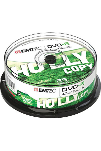 Emtec Εγγράψιμο DVD-R 16x 4.7GB Κουτί 25 τεμαχίων (Cake Box) Κωδικός: ECOVR47...