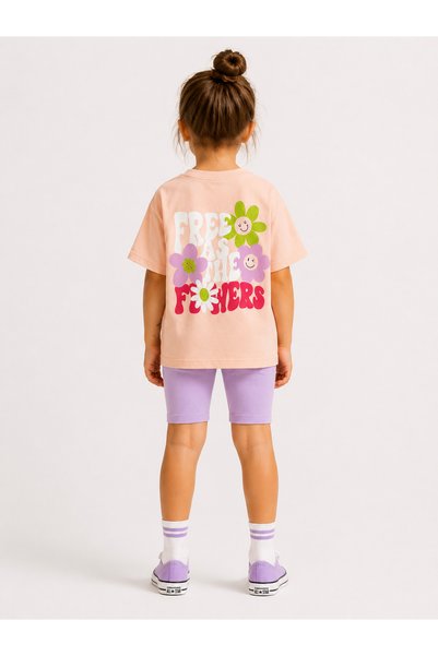 My Baby's World Back-Printed Basic Biker Leggings Set