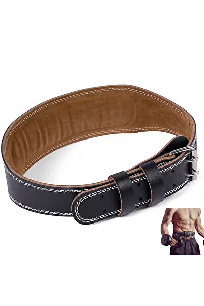 zola Centura lombara fitness, marimea L, din piele naturala, catarama dubla, ...