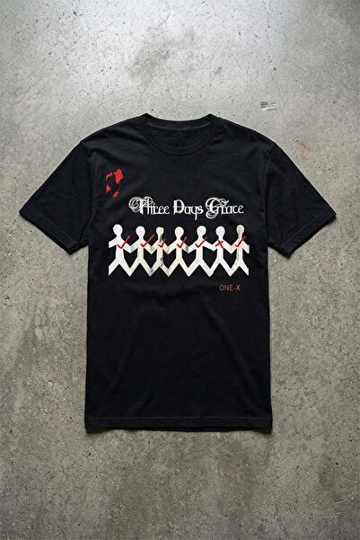 Köstebek Black Three Days Grace One-X Unisex Y2K T-Shirt
