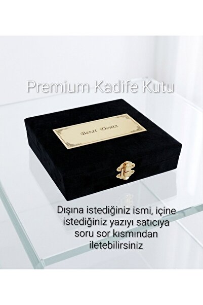 Suat Gümüş ve Tesbih Dünyası Premium Kadife Kutu, İsim Yazılı Hediye Kutusu, ...