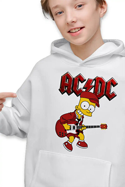 OEM Παιδικό Φούτερ για Αγόρια ACDC The Simpsons Bart Εμπορεύματα AC/DC