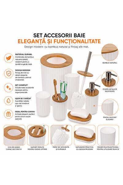 Ruhhy Set accesorii baie 6 piese
