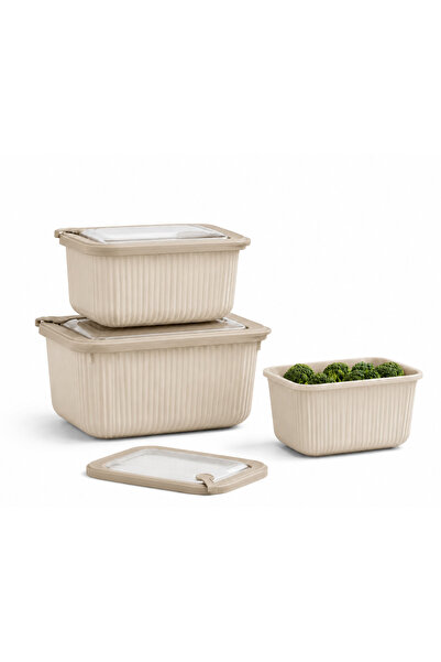 OEM Set 3 Caserole Alimentare Cu Capac, Organizare Frigider Si Congelator, BP...
