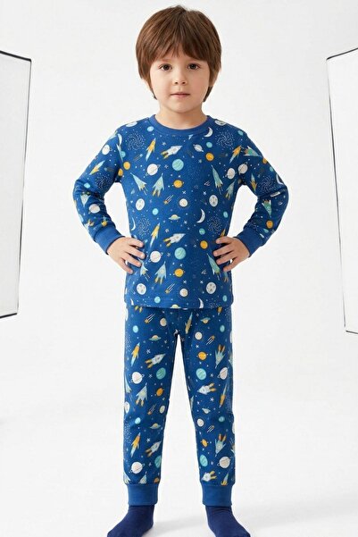 Pina Kids Boy's Cotton Patterned Pajama Set Tkm1019
