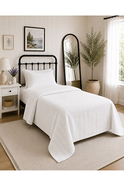 vanillasoft Vanilla Soft Double 100% Cotton Pique Bedspread 160X220Cm Waffle ...