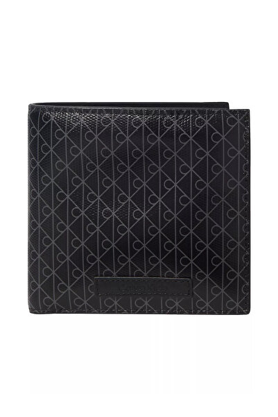 Calvin Klein Erkek CK Logo Desenli Siyah Cüzdan