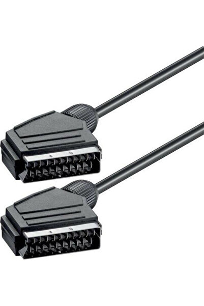 POWERTECH Καλώδιο Scart αρσενικό - Scart αρσενικό 1.4μ Μαύρο CAB-S001