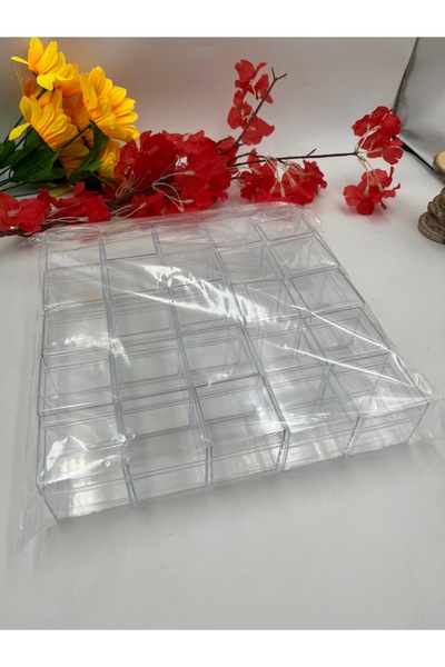DUHA HAC 5*5 cm 25 adet Sert Mika (Şeffaf Kutu)
